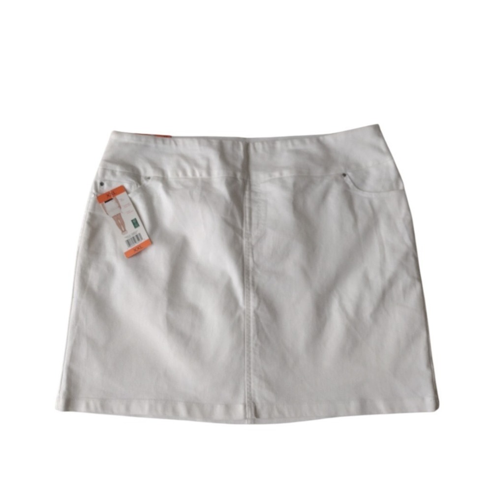 S.C. & Co Stork Women XXL White Denim Mini Pockets Casual Vacation Beach Resort